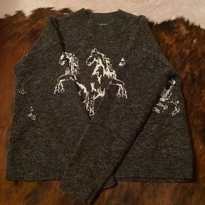 Gray horse sweater